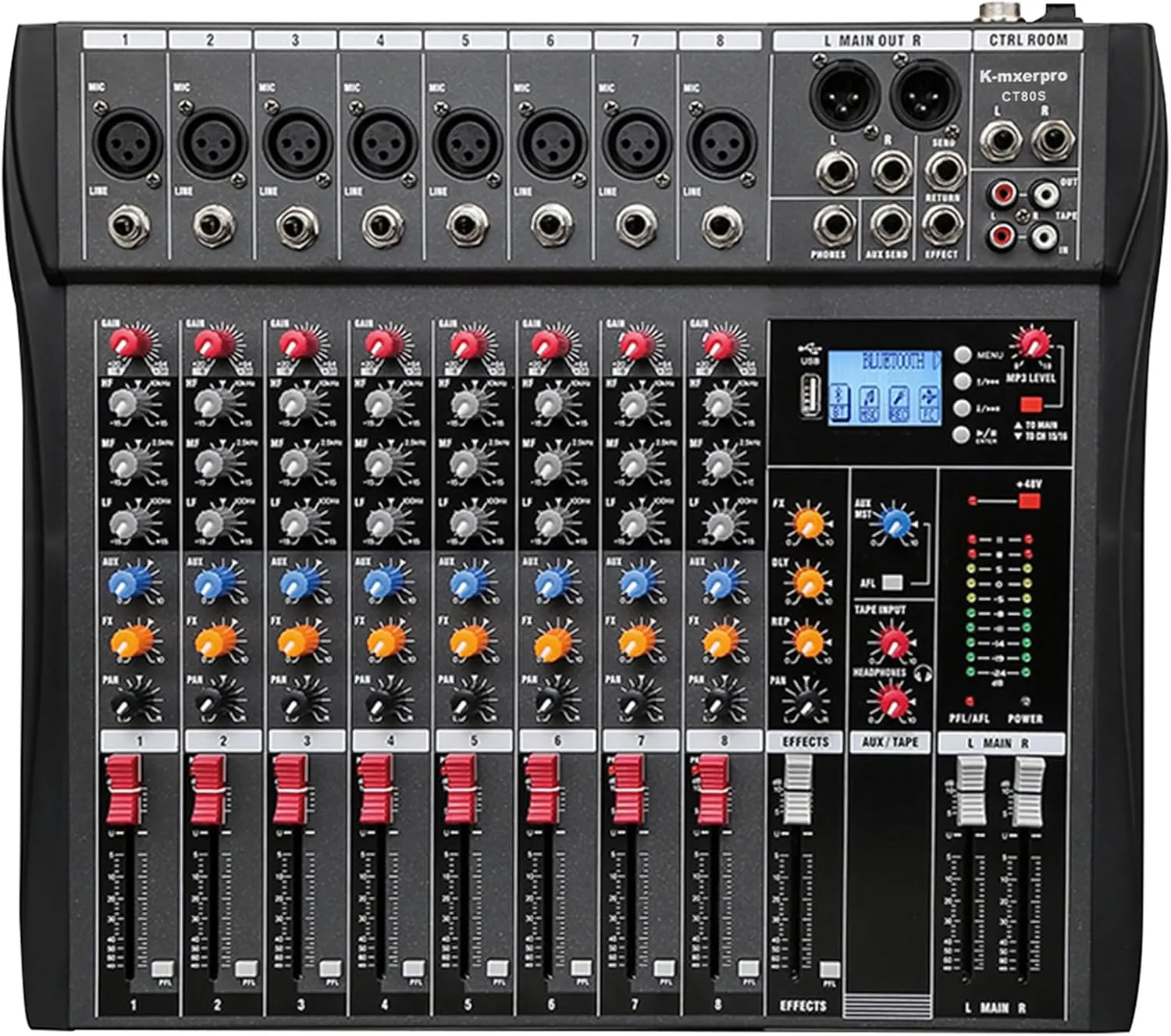 K-MXERPRO 8-Channel Audio Mixer