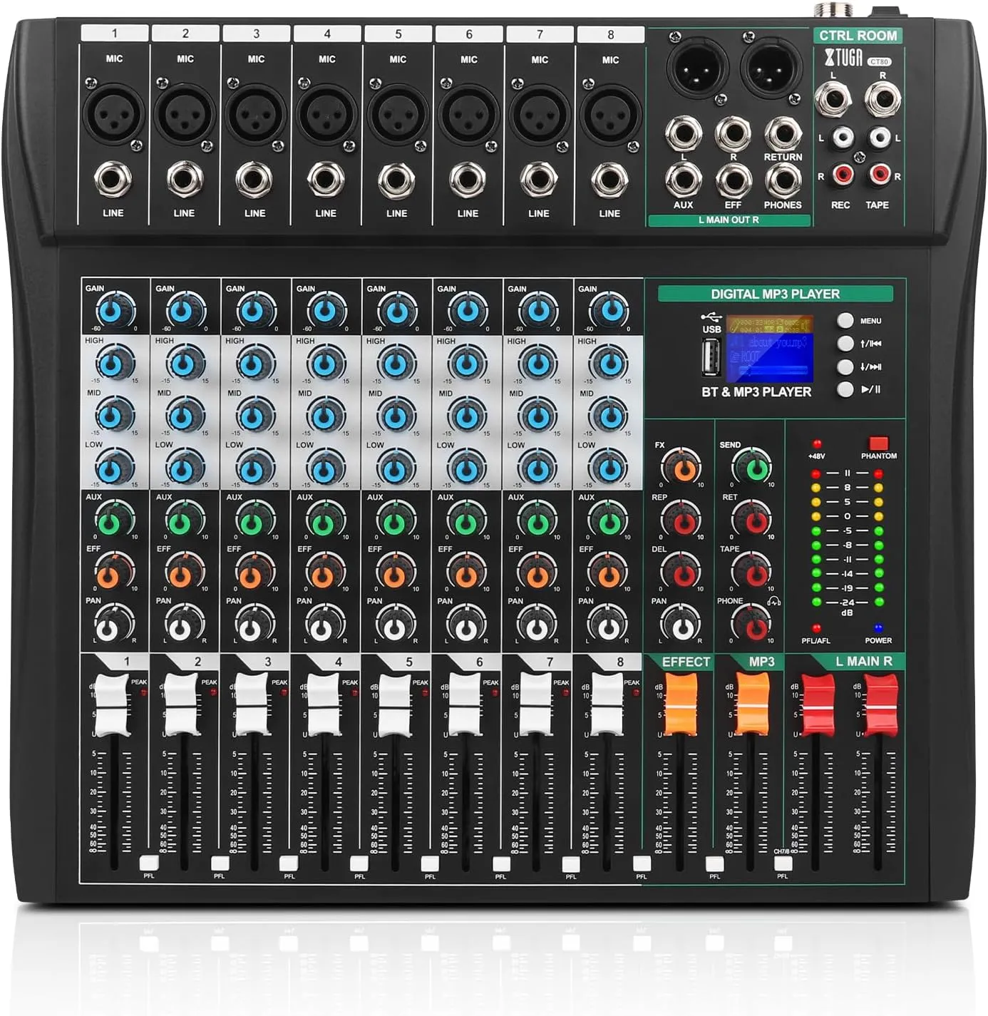 XTUGA 4-Channel Audio Mixer